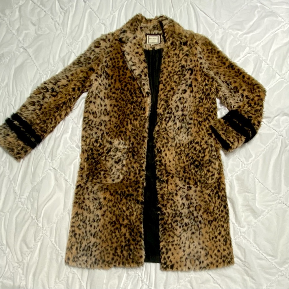 Mo Vint Leopard Print Fur Coat